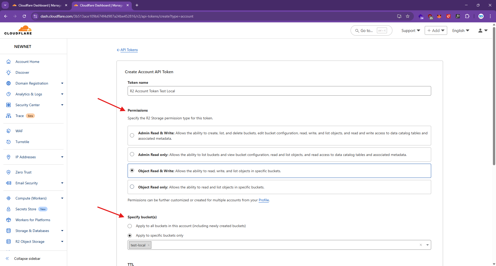 Setup Permission cho Token